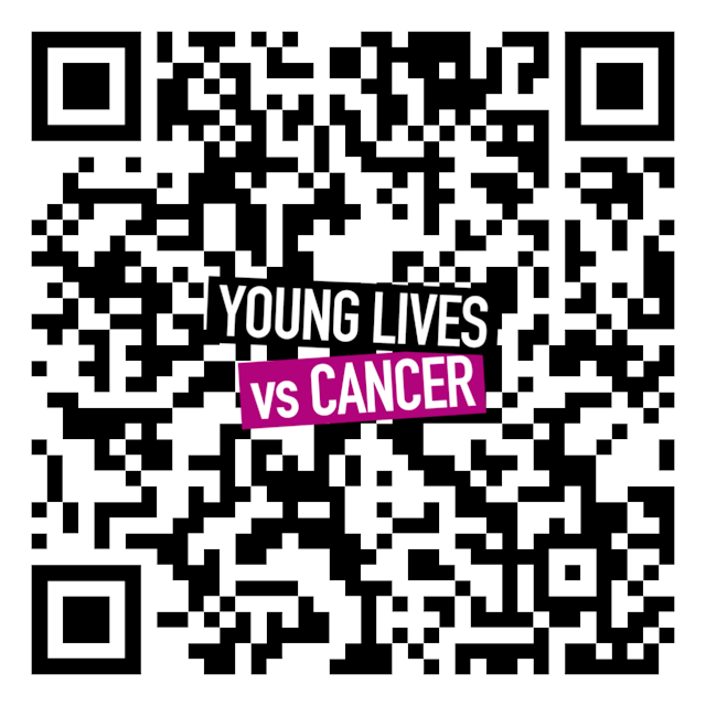 QR code to donation page for the event